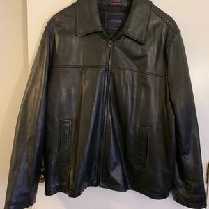 Black leather Coat